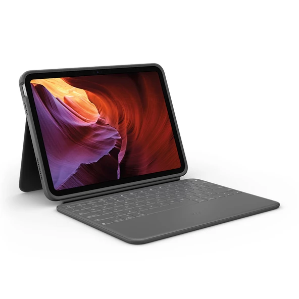 iPad (10. Nesil) için Logitech Rugged Folio - Smart Connector ve dayanıklı, su sıçramasına dayanıklı klavye içeren koruyucu kılıf - İtalyan düzeni ürün görseli 1