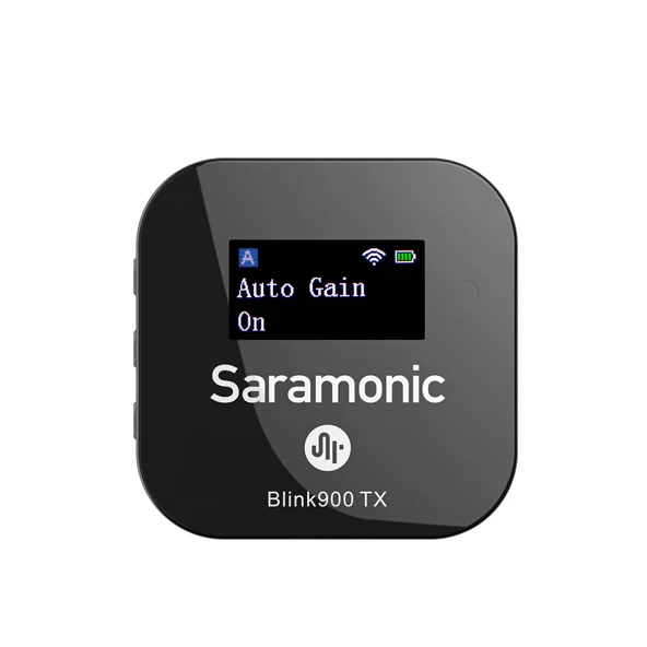 Verici başına 6 saate kadar Pil Ömrü ile Blink900 Serisi Alıcılar için Saramonic Blink900 Mini Kablosuz Mikrofon Verici. ürün görseli 1