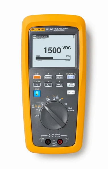 Fluke 283 FC CAT III 1500V Güvenlik Solar Multimetre ürün görseli 1