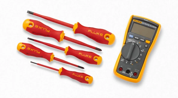 Elektrikçi multimetresi Fluke 117 + ISLS3 + ISLS5 + IPHS2 + IPHS1 + ISLS8 ürün görseli 1