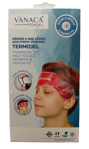 Migren & Baş Ağrısı Azaltmaya Yardımcı Termojel Maske - Ayarlanabilir Sabitleme Bantlı ürün görseli 1