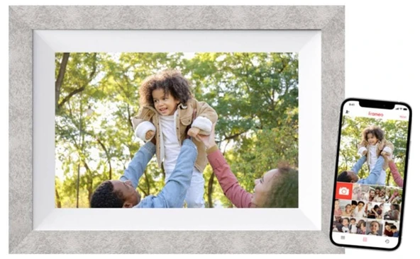 Braun Phototechnik DigiFrame 10W WiFi Dijital WiFi resim çerçevesi 25,7cm 10,1 inç EEK: C (A - G) 1280 x 800 piksel 32GB Gri ürün görseli 1