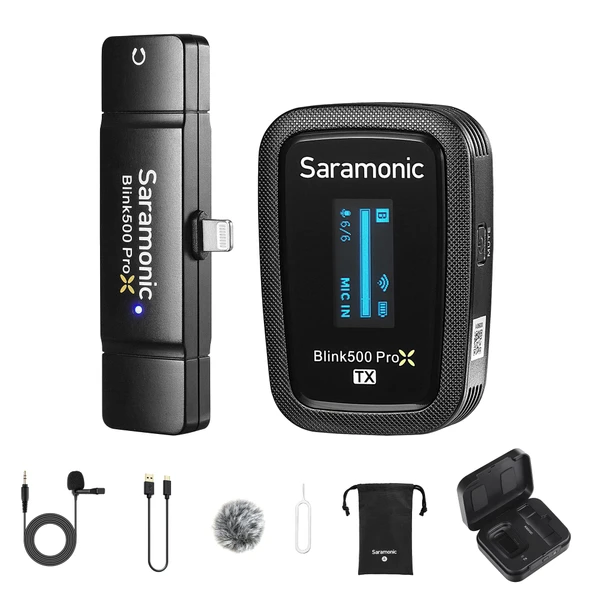 Saramonic Blink500 Prox B3 Mikrofon Bağlantısı Kablosuz OLED iPhone/iPad, 2,4 GHz iOS Mikrofon Bağlantısı Kablosuz Şarjlı CAE YouTube/Vlog/Yayın için ürün görseli 1