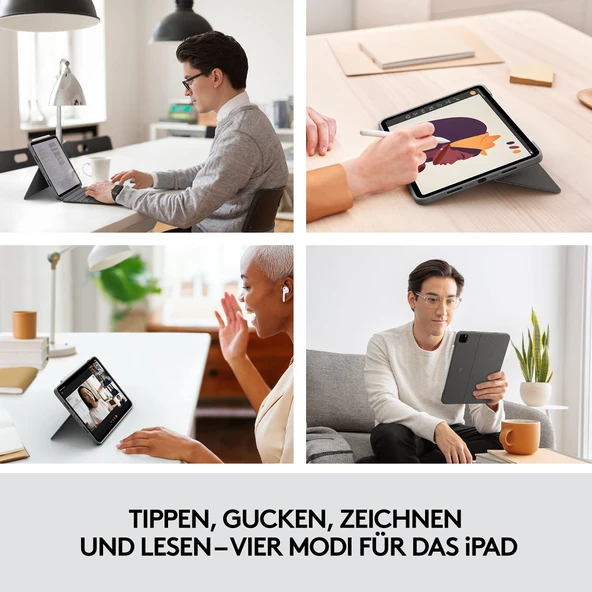 Logitech Tablet Klavye, Gri, Klavye Kılıfı - Resim 2