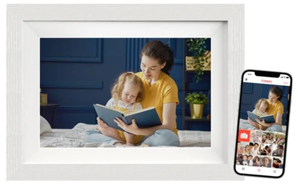 Braun Phototechnik DigiFrame 10W WiFi Dijital WiFi resim çerçevesi 25,7cm 10,1 inç EEK: C (A - G) 1280 x 800 piksel 32GB beyaz ürün görseli 1