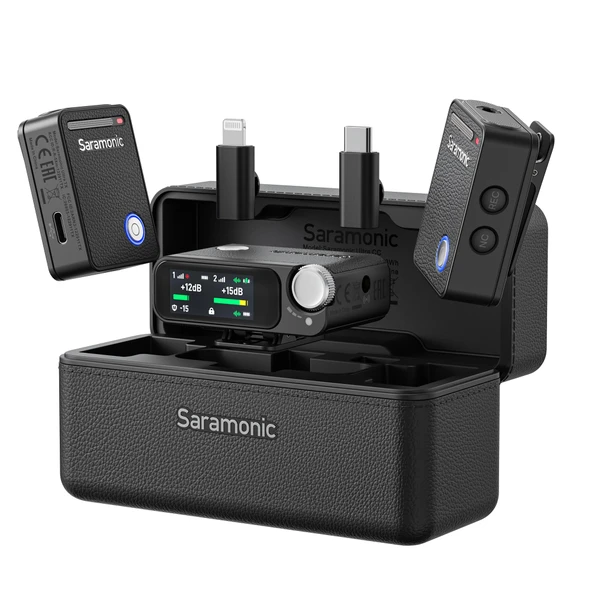 Saramonic Ultra Kablosuz Yaka Mikrofonu, 32-Bit Kayan Kayıt, Zaman Kodu Senkronizasyonu, Gürültü Engelleme, IPX5 Suya Dayanıklılık, 984' Menzil, 130dB SPL,(ULTRA01) ürün görseli 1