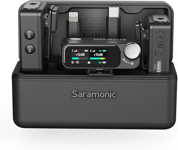 Saramonic Ultra-01 Kablosuz Yaka Mikrofonu, 32-Bit Kayan Kayıt, Zaman Kodu Senkronizasyonu, Gürültü Engelleme, IPX5 Suya Dayanıklılık, 984' Menzil, 130dB SPL, Kameralar, Akıllı Telefonlar için, ürün görseli 1