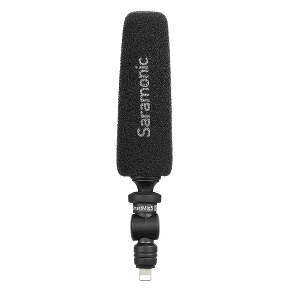 Videolar, Vlogging, Canlı Yayın, Sosyal Medya Güncellemeleri ve Daha Fazlası için Apple iPhone'lar ve iPad'ler için Lightning'li Saramonic Tek Yönlü Mikro Shotgun Mikrofon (SmartMic5 Di) ürün görseli 1