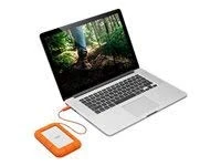 LACIE RUGGED 1 TB USB-C USB3.0 Her türlü arazide kullanım için düşmeye ve yağmura dayanıklı turuncu ürün görseli 1