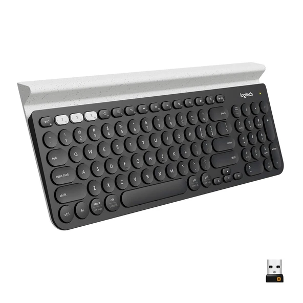 Logitech K780 Bilgisayar, Telefon ve Tablet için Kablosuz Klavye, Flow Cross Bilgisayar Kontrolüyle Uyumlu, Beyaz ürün görseli 1
