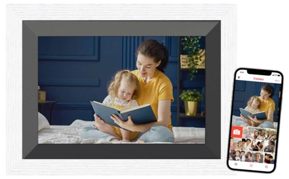 Braun Phototechnik DigiFrame 10B WiFi Dijital WiFi resim çerçevesi 25,7cm 10,1 inç EEK: C (A - G) 1280 x 800 piksel 32GB beyaz ürün görseli 1