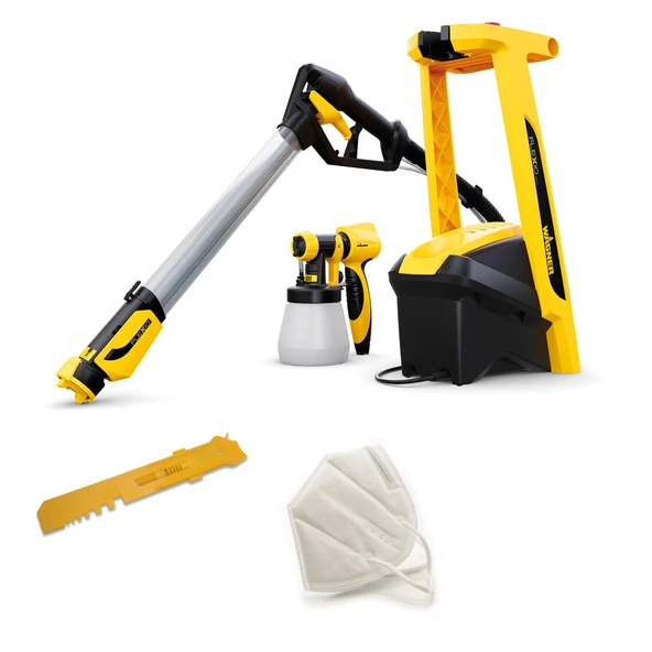 WAGNER boya püskürtme sistemi W 950 FLEXiO, duvar ve lateks boyaları, vernikler ve cilalar için iç ve dış mekanlarda, 15 m²-5 dk, kap 800 ml, 630 W, hortum 3,5 m ürün görseli 1