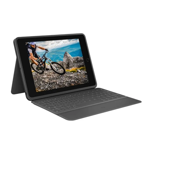 iPad (10. Nesil) için Logitech Rugged Folio - Smart Connector ve dayanıklı, su sıçramasına dayanıklı klavye içeren koruyucu kılıf - Pan Nordic düzeni ürün görseli 1