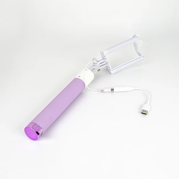 Philips Type-C to 3.5mm Jack Dönüştürücü 270 Derece Dönebilen Premium Selfie Çubuğu Lila 2023Yeni3611UC10 ürün görseli 1