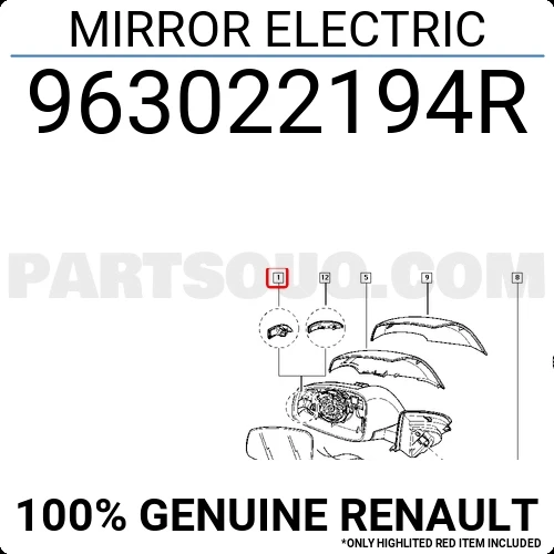 Renault Latitude 2011- Dış Dikiz Aynası Sol Elektrikli Isıtmalı, Elektrık Katlanabılır, Bellek, Yanıp Sönen (Ayna Lambas ürün görseli 1