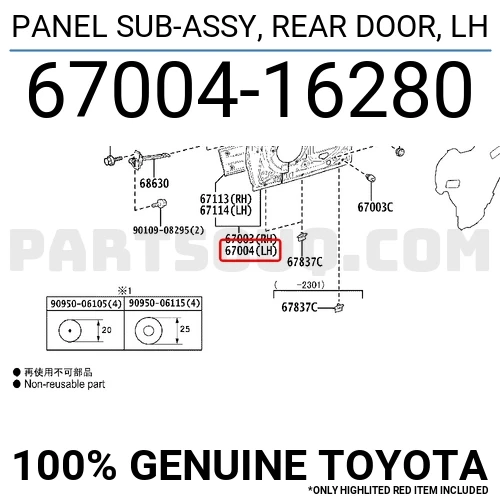 Toyota Rav4 2018-2024 Arka Kapı Komple Sağ (Icelı - Çekomastıklı)(Tw) (Oem No (6700342190)) ürün görseli 1