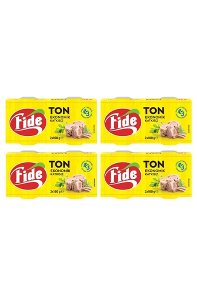 Fide Ekonomik Ton Balığı (2 X 160 Gr) x 4 Paket ürün görseli 1