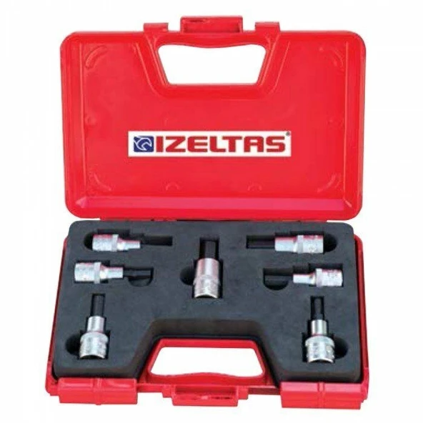 İzeltaş 1113 00 1107 1/2” Lokmalı Allen Uç Takımı (60 mm, 7 Parça) ürün görseli 1