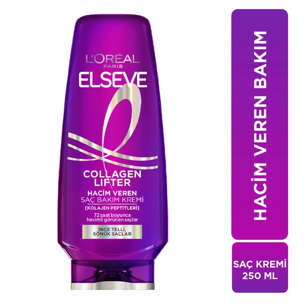 L'Oréal Paris Elseve Collagen Lifter [Kolajen Peptitleri] İçeren Hacim Veren Saç Bakım Kremi 250ml ürün görseli 1