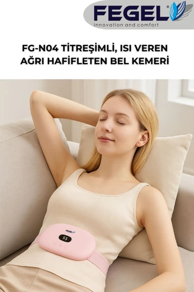 FG-N04 Akıllı Isıtmalı ve Titreşimli Bel - Karın Masaj Kemeri - Regl, Karın ve Bel Ağrısı Hafifleten Masaj Cihazı ürün görseli 1