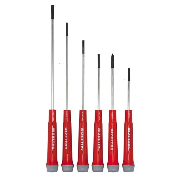 İzeltaş 4500 00 8106 Elektronikçi Tip (Klemens) Tornavida Seti (6 Parça) ürün görseli 1