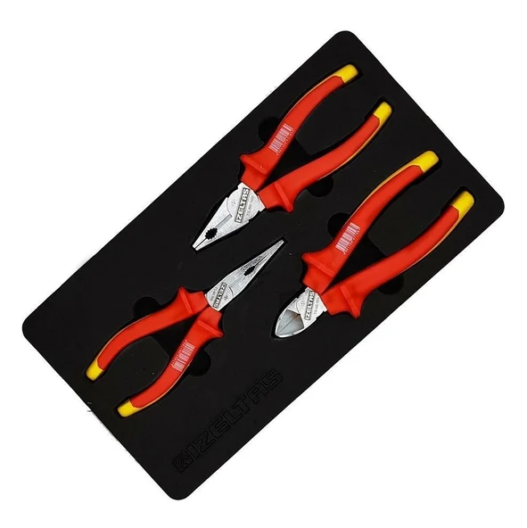 İzeltaş 3020 00 6003 1000V İzoleli Elektrikçi Seti (3 Parça) ürün görseli 1