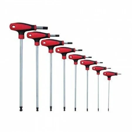 İzeltaş 4921 00 8108 T Tipi Yuvarlak Başlı Allen Anahtar Takımı (8 Parça, mm) ürün görseli 1