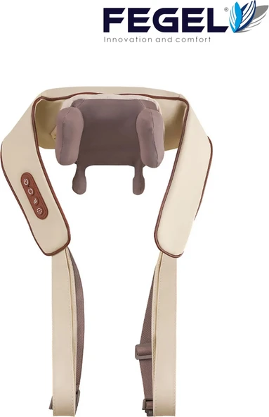 Fegel FG-687 3D Ovmalı Isıtmalı Boyun Askılı Masaj Yastığı ürün görseli 1