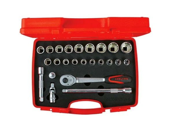 İzeltaş 1114 00 6024 1/2” On İki Köşe Lokma Anahtar Takımı (24 Parça, mm) ürün görseli 1