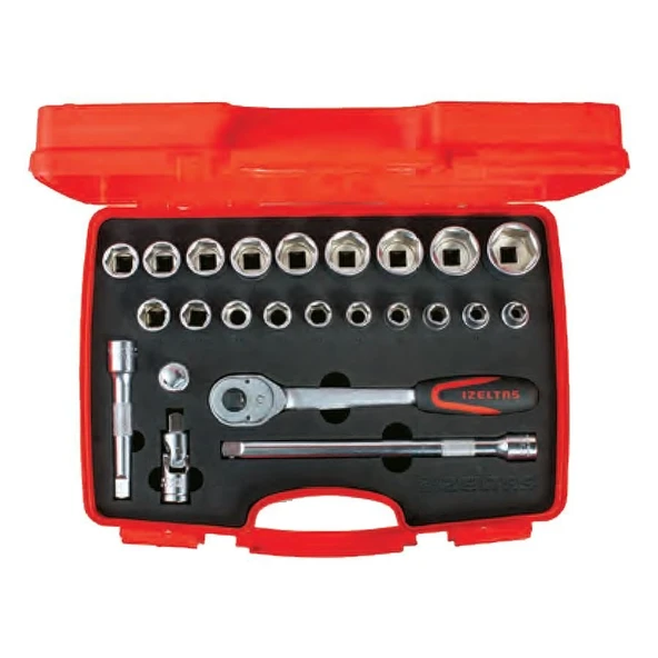 İzeltaş 1113 00 2024 1/2” Altı Köşe Lokma Anahtar Takımı (24 Parça, mm) ürün görseli 1