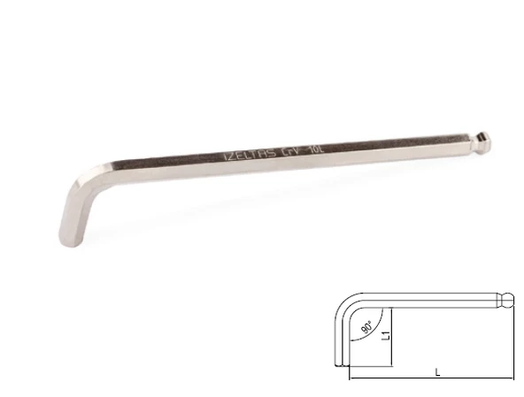 İzeltaş 4906 22 0015 1.5mm Yuvarlak Başlı Allen Anahtar Uzun Boy (mm) ürün görseli 1