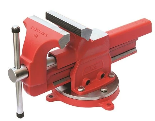 İzeltaş 7400 00 0125 125mm Dövme Çelik Mengene (Döner Tabla Dahil) ürün görseli 1