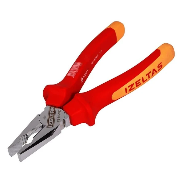 İzeltaş 3020 12 6180 180mm 1000V İzoleli Elektrikçi Kombine Pense ürün görseli 1