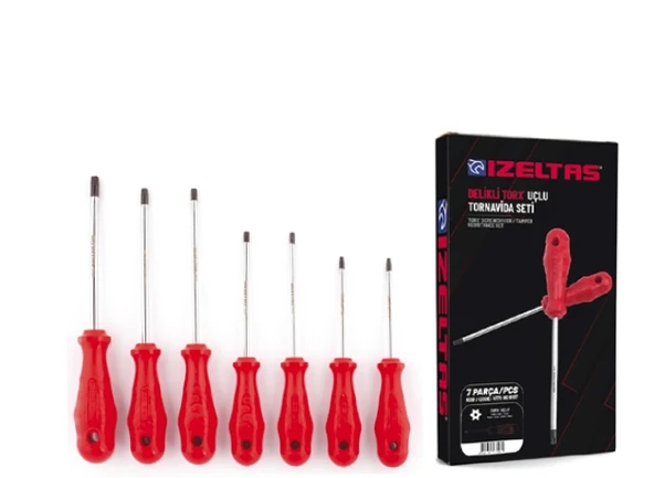 İzeltaş 4776 00 8107 Delikli Torx® Uçlu Tornavida Takımı (7 Parça) ürün görseli 1
