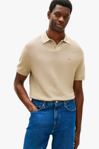Tommy Hilfiger   COOL TOUCH STRUCTURE SS POLO Erkek Yeşil Sweatshirt - MW0MW42795 ürün görseli 1