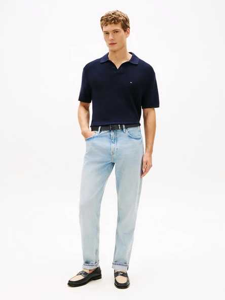 Tommy Hilfiger   COOL TOUCH STRUCTURE SS POLO Erkek Mavi Sweatshirt - MW0MW42795 ürün görseli 1