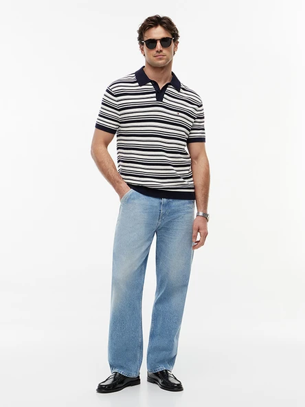 Tommy Hilfiger   COOL TOUCH STRUCTURE SS POLO Erkek Mavi Sweatshirt - MW0MW42795 ürün görseli 1