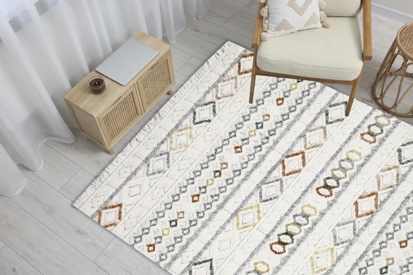 Bubble Color İskandinav Desenli Makine Dokuma Taban Modern Salon Halısı 4023 | Sultan Halı 100 X 200 ürün görseli 1
