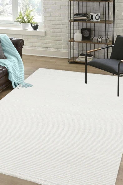 Crown 4010 BEYAZ Seri  Makine Dokuma Taban Modern Salon Halısı | Sultan Halı 100 X 200 ürün görseli 1