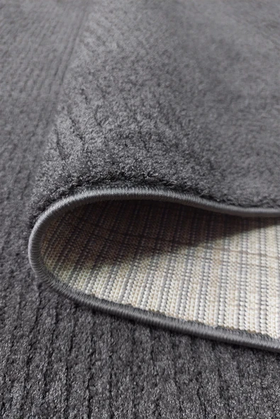 Antrasit Renkli  Soft Iskandinav Peluş Dokulu Makine Halısı 100 X 200 ürün görseli 1