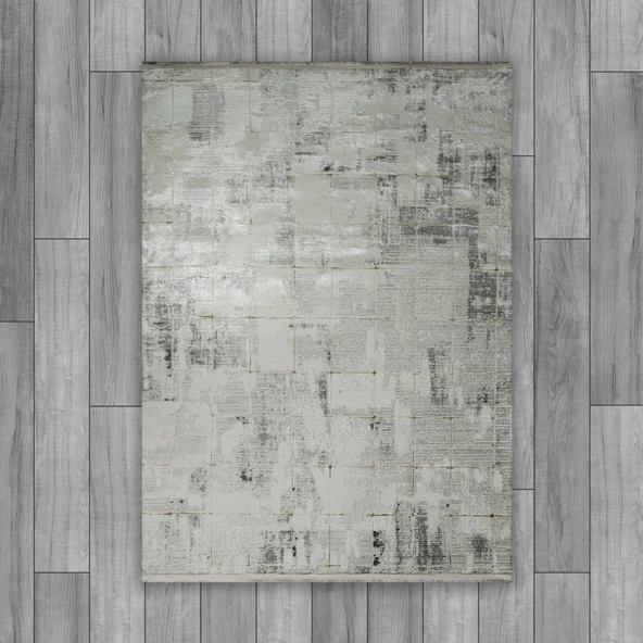 AGAH KF413 GRİ DİKDÖRTGEN DESEN 170 X 250 ürün görseli 1