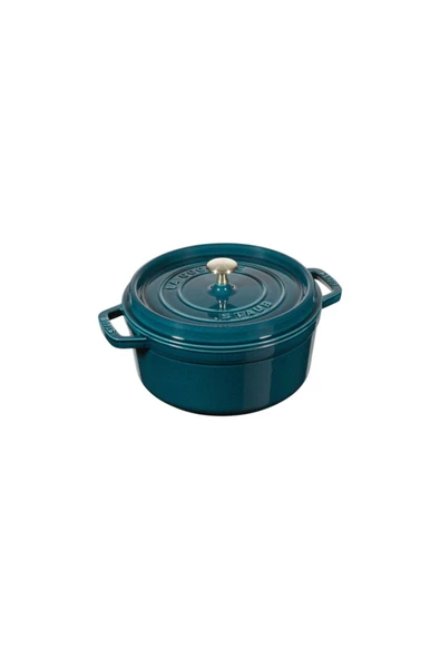 STAUB La Cocotte Döküm Tencere | Akdeniz Mavisi | 24 Cm | 3.7 L | Yuvarlak-405086540 ürün görseli 1