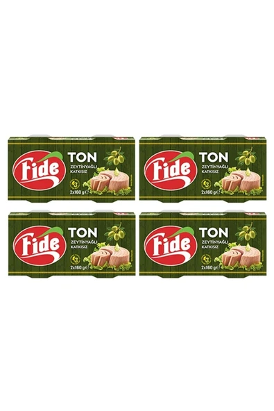 Fide Zeytinyağlı Ton Balığı (2 X 160 Gr) x 4 Paket ürün görseli 1