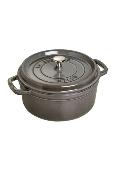 STAUB Döküm Tencere Yuvarlak 28 cm Grafit Gri ürün görseli 1