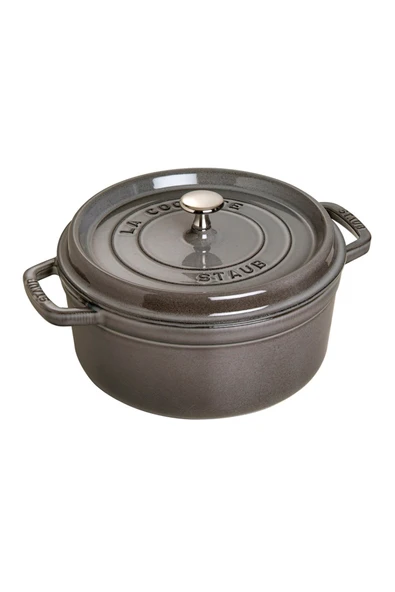 STAUB Döküm Tencere Yuvarlak 24 cm Grafit Gri ürün görseli 1