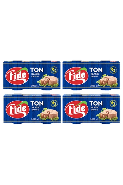 Fide Klasik Ton Balığı (2 X 160 Gr) x 4 Paket ürün görseli 1