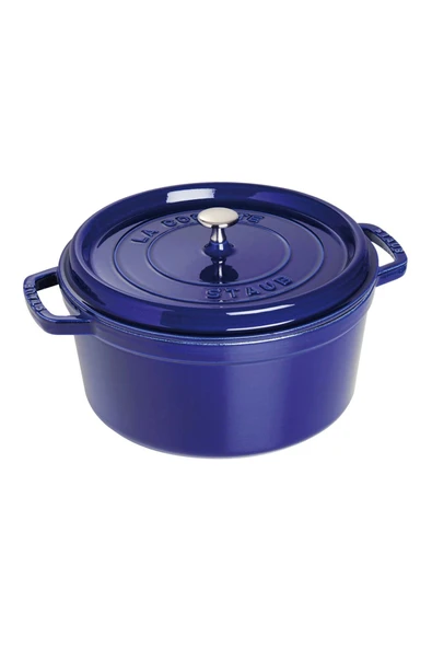 STAUB Döküm Tencere Yuvarlak 28 cm Koyu Mavi ürün görseli 1