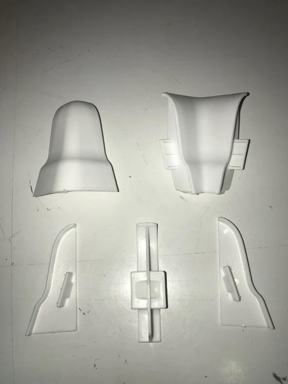 Laminat Parke Süpürgelik Köşe Bağlantı Aparatı 6 cm Beyaz ürün görseli 1