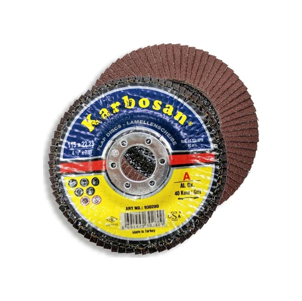 Karbosan Flap Disk 115Mm 40 Kum, Ao (10 Adet) ürün görseli 1