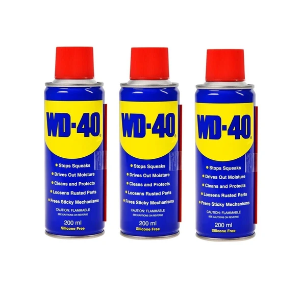 Henkel Wd 40 3 Adet X 200 Ml Koruyucu Yağlayıcı Ve Pas Sökücü Wd-40 ürün görseli 1